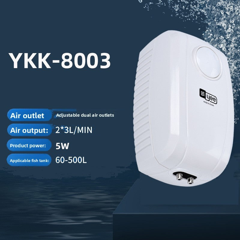 Quiet aquarium air pump kit with air stone or air disc, view 15