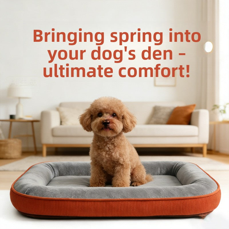 Rectangular padded pet mat for dogs and cats, alternative angle view