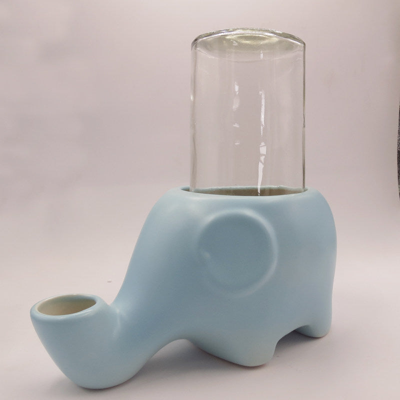 Ceramic elephant cat water dispenser, detail photo 7