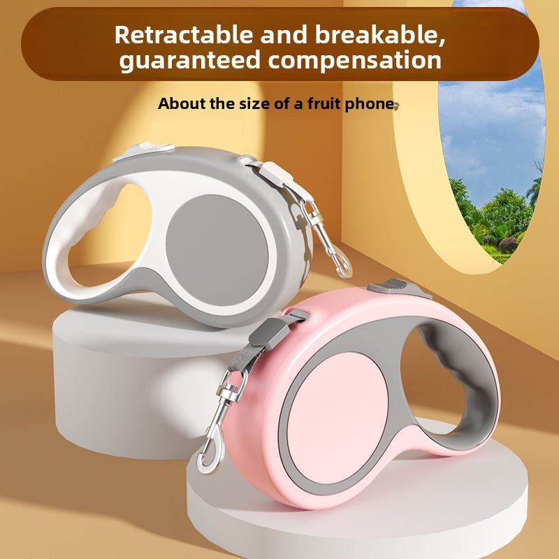 Two-tone retractable dog lead with chest harness, product image 1