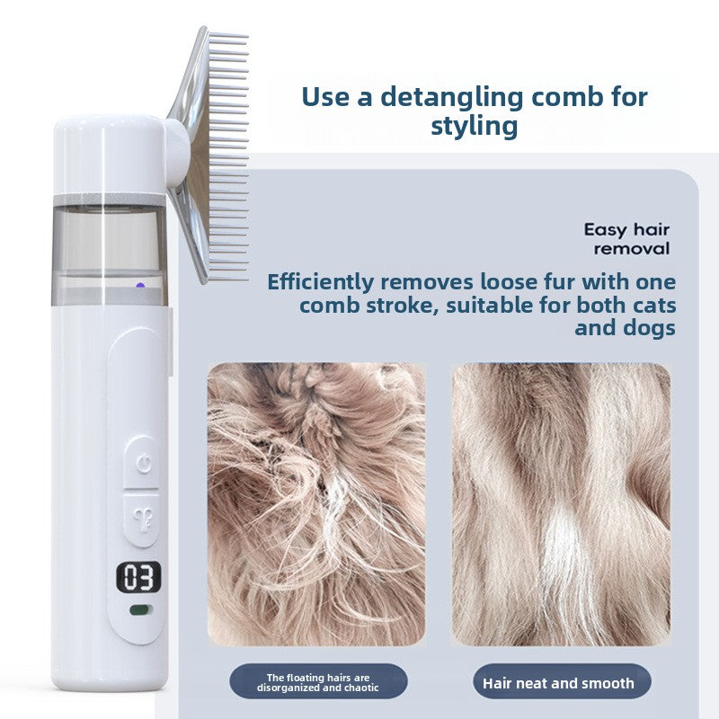 2-in-1 Electric Pet Lice Comb and Hair Detangling Tool for Dogs