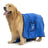 Microfibre pet bath towel with pocket gloves in Warm Orange, material detail