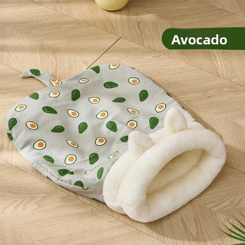 Avocado design semi closed pet sleeping bag, view 12