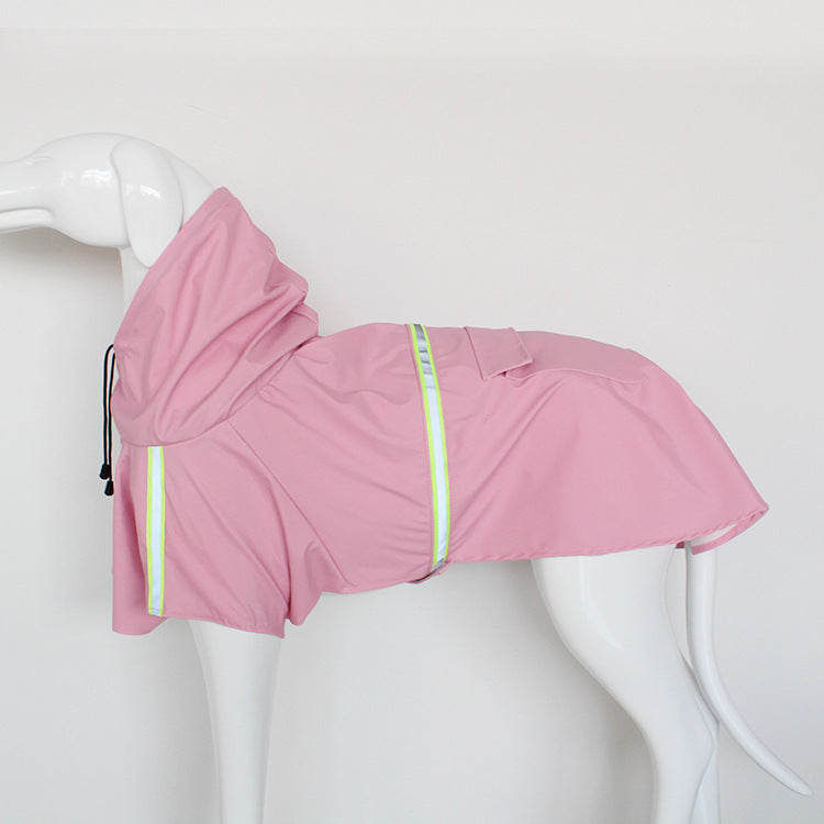 Hooded reflective waterproof dog raincoat, available in 7 colours, sizes Small to 5XL, image 32