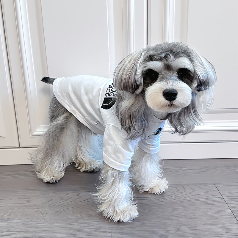 Dog face print cotton t shirt, available in 2 colours, image 3