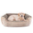 Rectangle Dog Bed with Raised Walls, Washable Calming Pet Sofa Bed