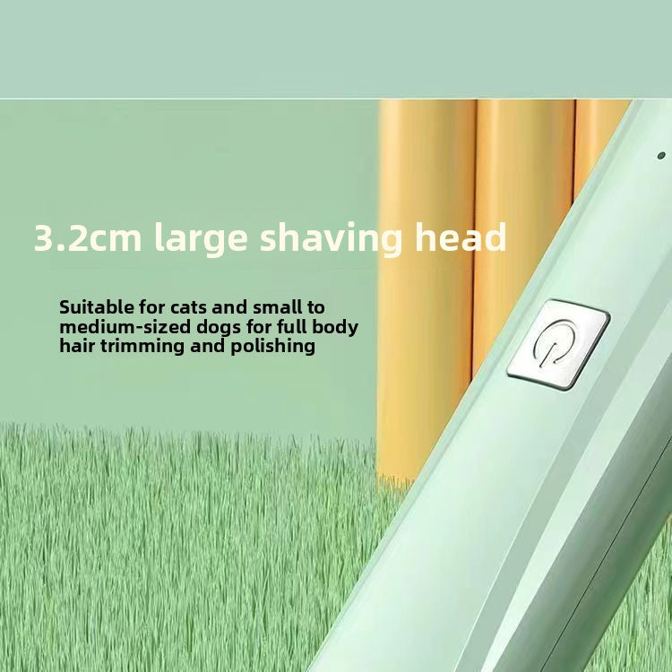 Compact Pet Hair Clipper with Interchangeable Blades, Quiet Trimmer