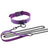 PU leather dog collar and lead set with chain detail, product image 9