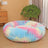 Plush Round Faux Fur Pet Nest for Cats and Small Dogs, Warm Winter Bed, 40-50cm