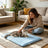 Washable ice silk pet cooling mat with a cat lying on it, view 5