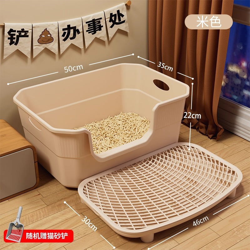 Double Layer Cat Litter Mat with Removable Feet and Anti-Splash