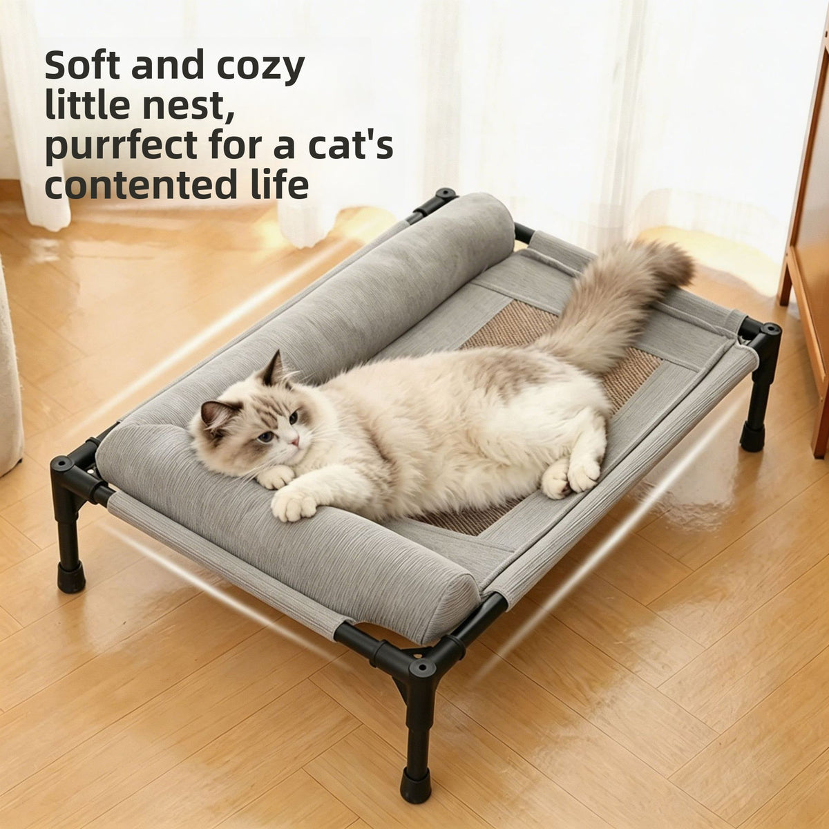 Replacement fabric cover for a raised pet camp bed frame, photo 2