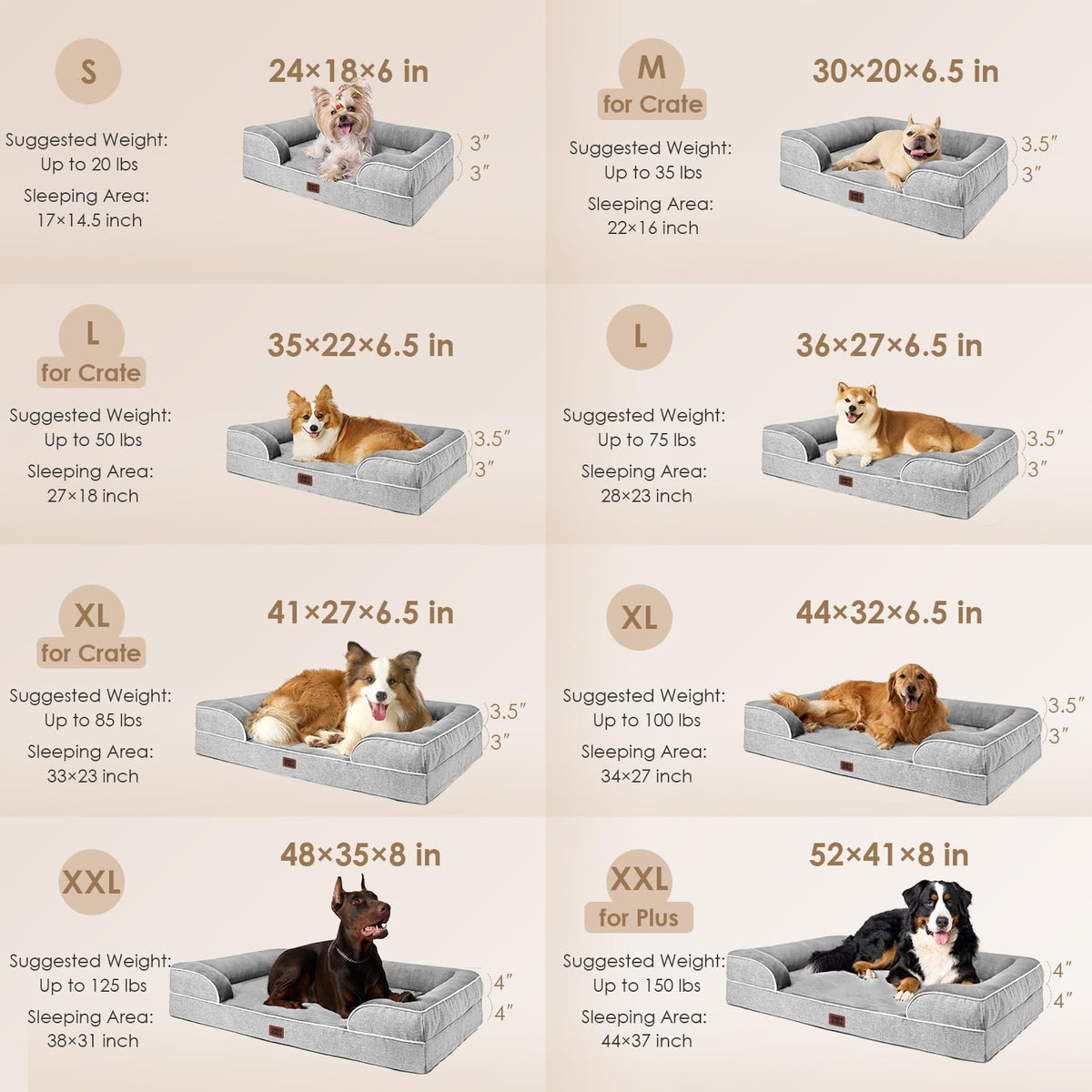 Orthopaedic Extra Large Dog Bed, Waterproof Washable Memory Foam