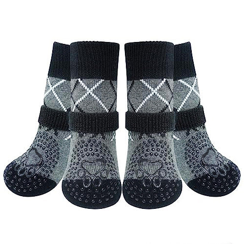 Non slip cotton dog socks set of four, available in 4 styles, image 5
