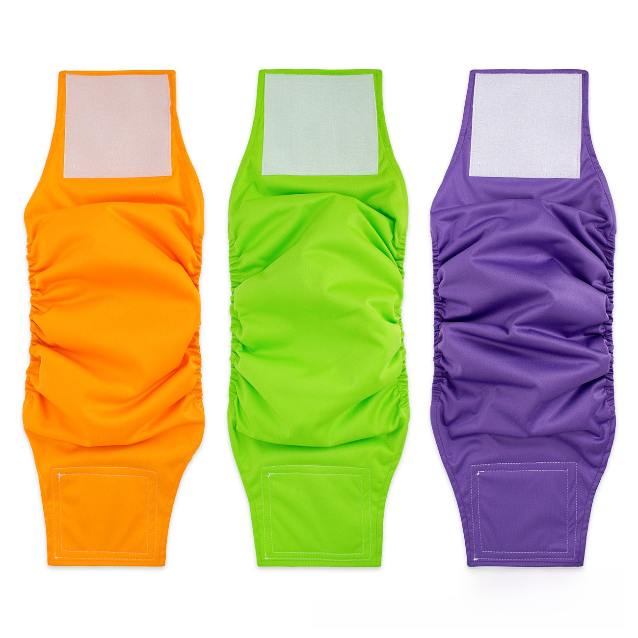 Reusable male dog belly band with waterproof outer layer in Black, close-up detail