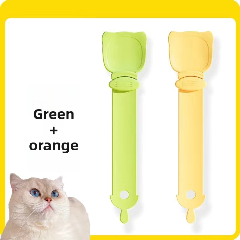 Cat Treat Squeeze Dispenser Tool for Snack Tubes and Pouches with Non-Stick Surface