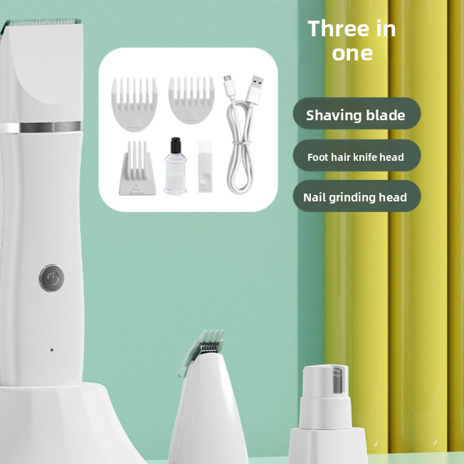 Cordless Pet Clipper Set with Charging Base for Dogs and Cats