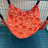 Hanging cat cage hammock with fishbone cat fleece print