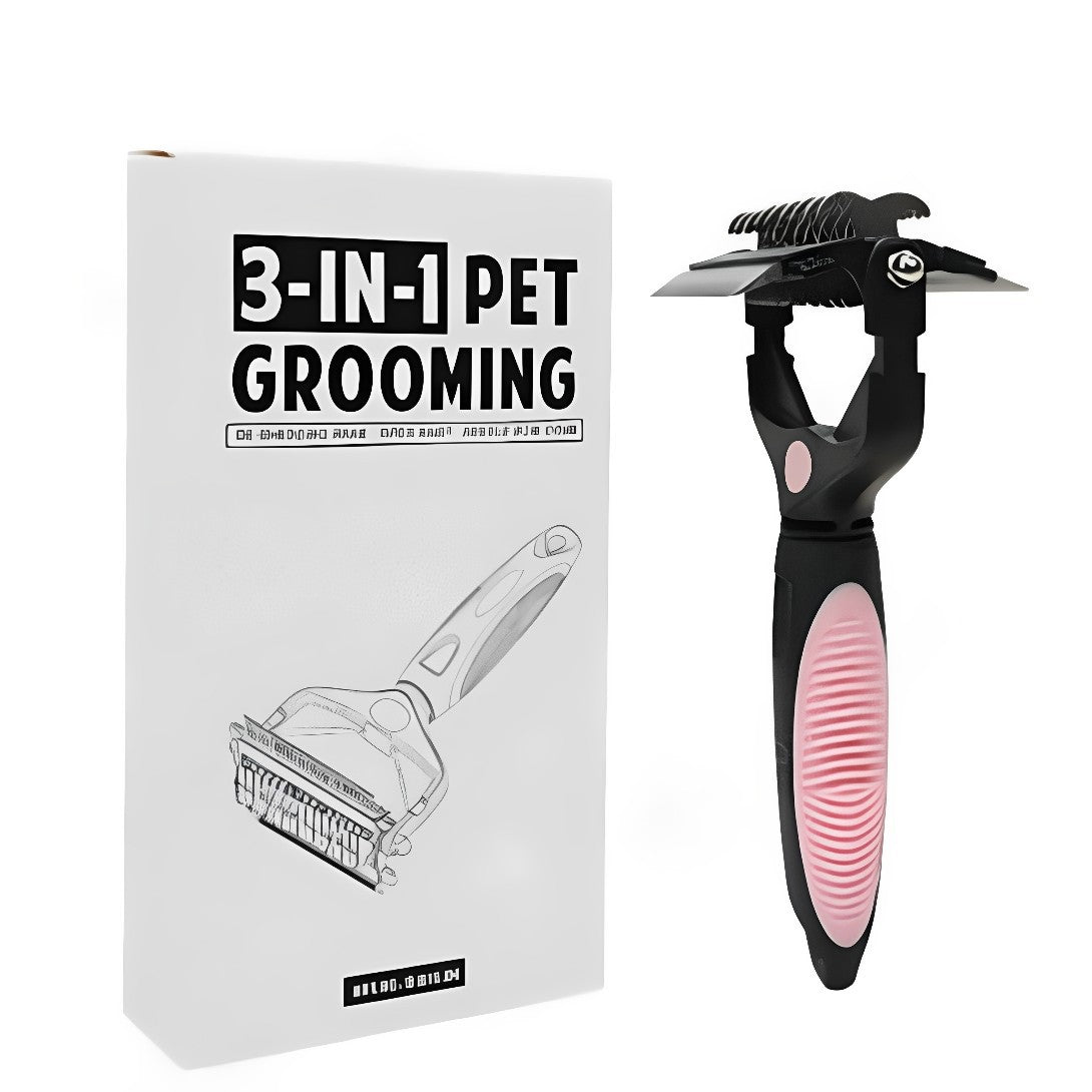 Gentle Undercoat and Flea Comb for Cats and Dogs, Rounded Tips