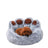 Soft shaggy pet nest bed for cats and dogs, close-up detail view