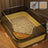 Extra Large Semi-Enclosed Cat Litter Box, High Sided Anti-Splash