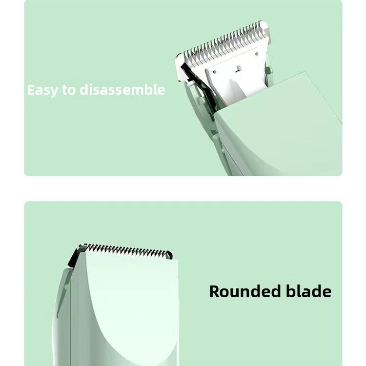 Compact Pet Hair Clipper with Interchangeable Blades, Quiet Trimmer