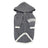 Thick knitted wool jumper for dogs and cats in Grey, showing size and shape