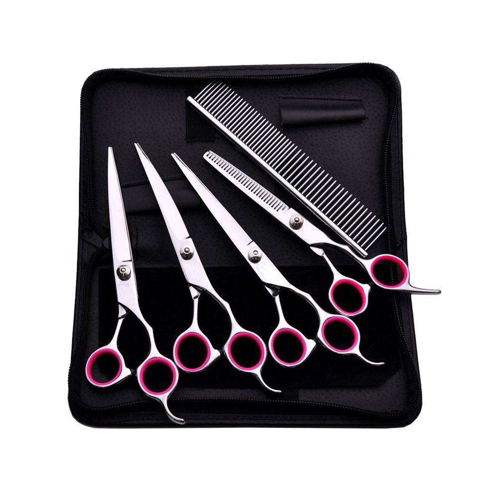 Stainless steel pet grooming scissors set with comb, photo 20 of 30