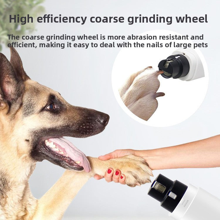 Mini LED Pet Nail Grinder, USB Quiet Claw Polisher for Small Pets