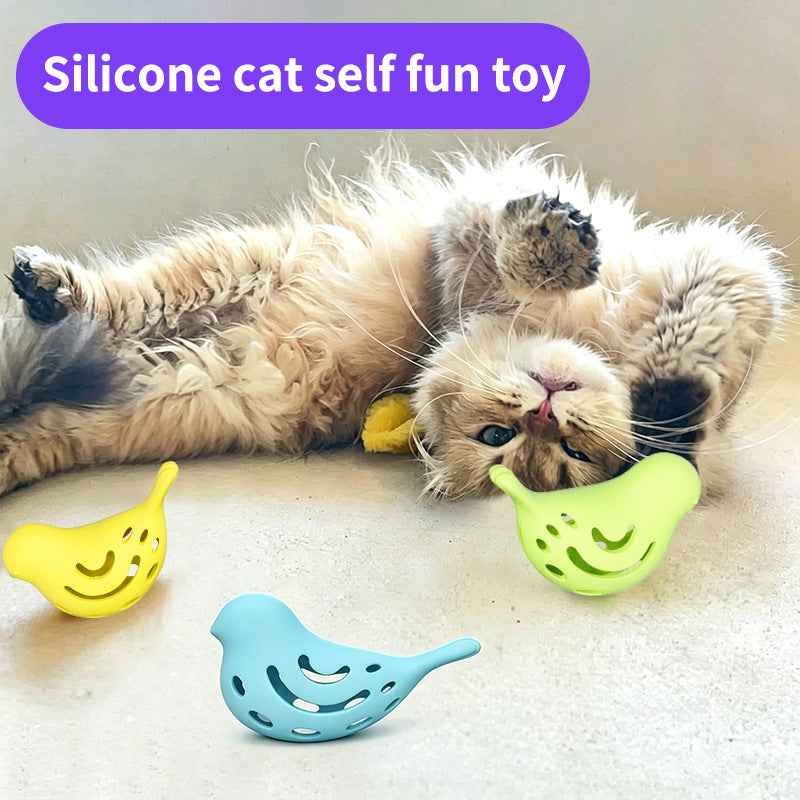 Silicone multi-hole treat dispensing toy for cats and dogs - view 2