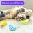 Silicone multi-hole treat dispensing toy for cats and dogs - view 2
