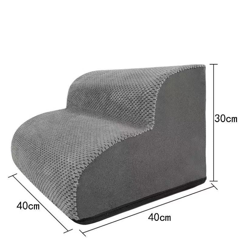 Small dog climbing soft suede foam pet stairs