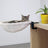 Raised round desk cat bed with grey faux fur on stand, view 5