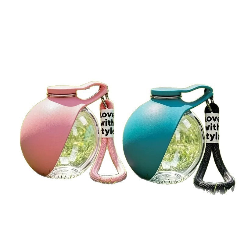 Foldable Dog Outdoor Water Cup with Carry Hook, Leak-Proof, Portable Travel Bowl