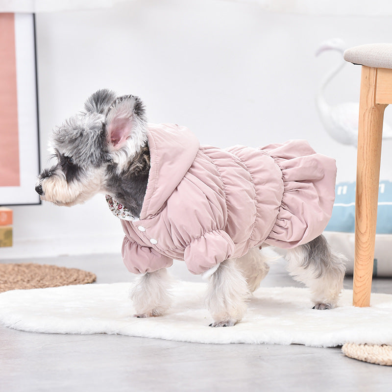 Floral bubble skirt flannel dog dress, available in 2 colours, image 16