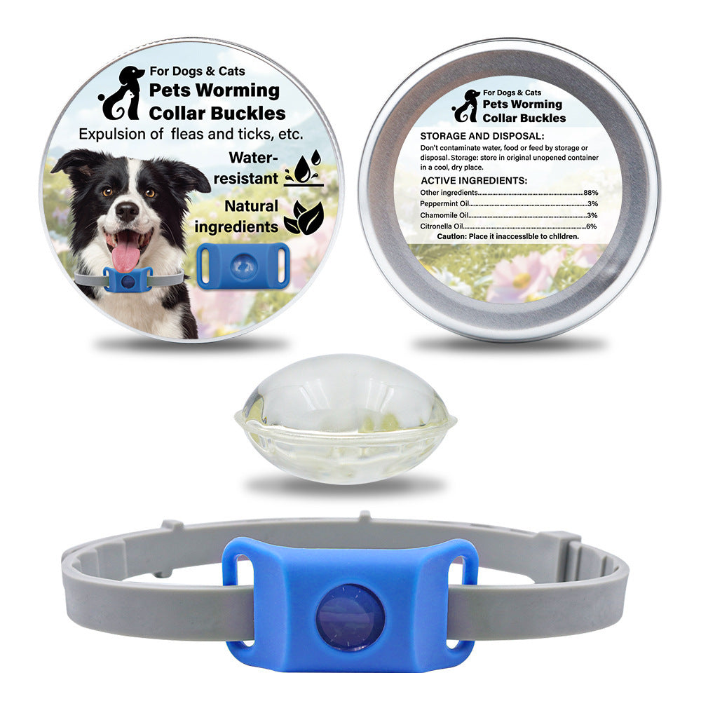 Pet Cat Dog Button Silicone Collar