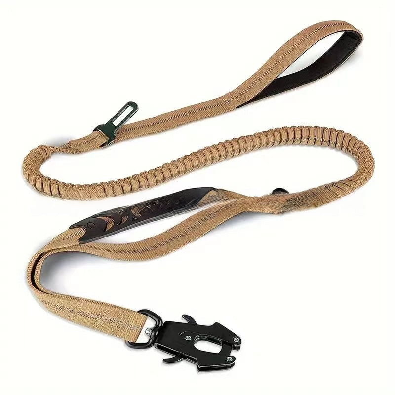 Padded handle nylon lead for large dogs, close-up detail view