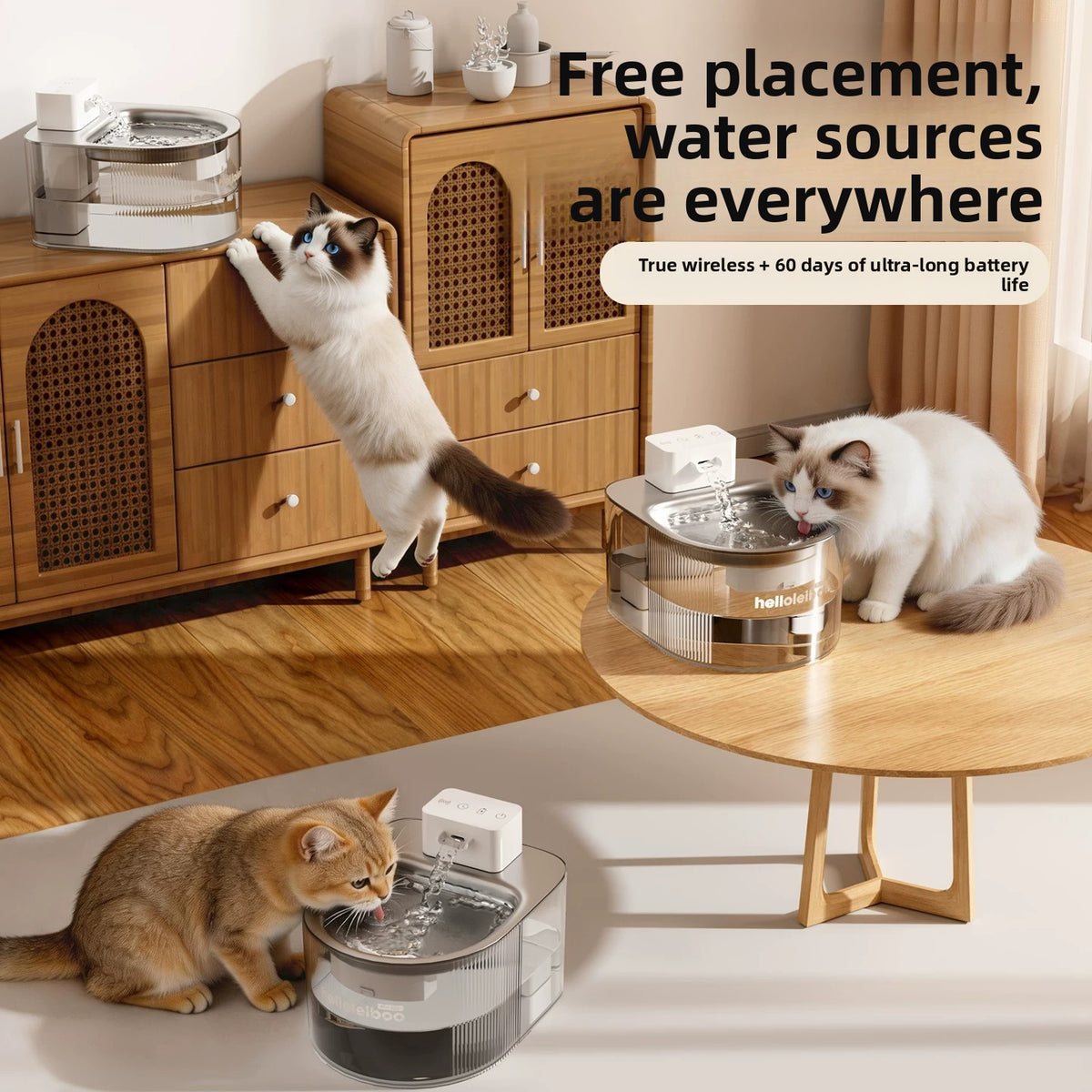 12-Piece Replacement Filter Pack for Wireless Sensor Stainless Steel Pet Water Dispenser