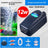 Quiet two outlet aquarium air pump with air stones and tubing, view 9