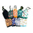 Breathable dog elbow sleeves in rainbow and owl prints