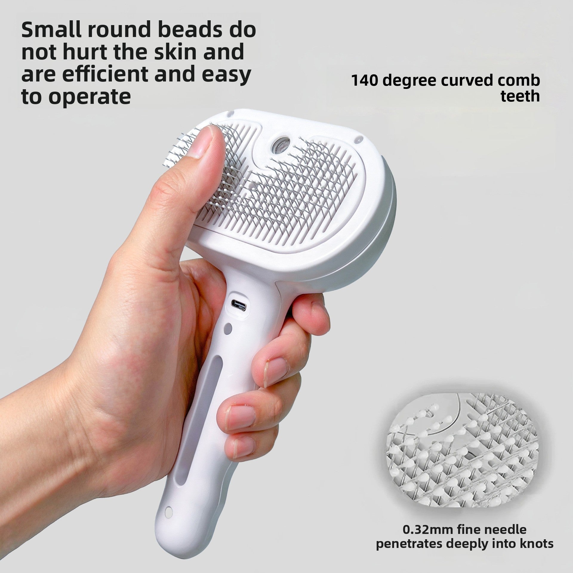 Dual-Sided Pet Spray Comb with Leave-In Essence for Detangling