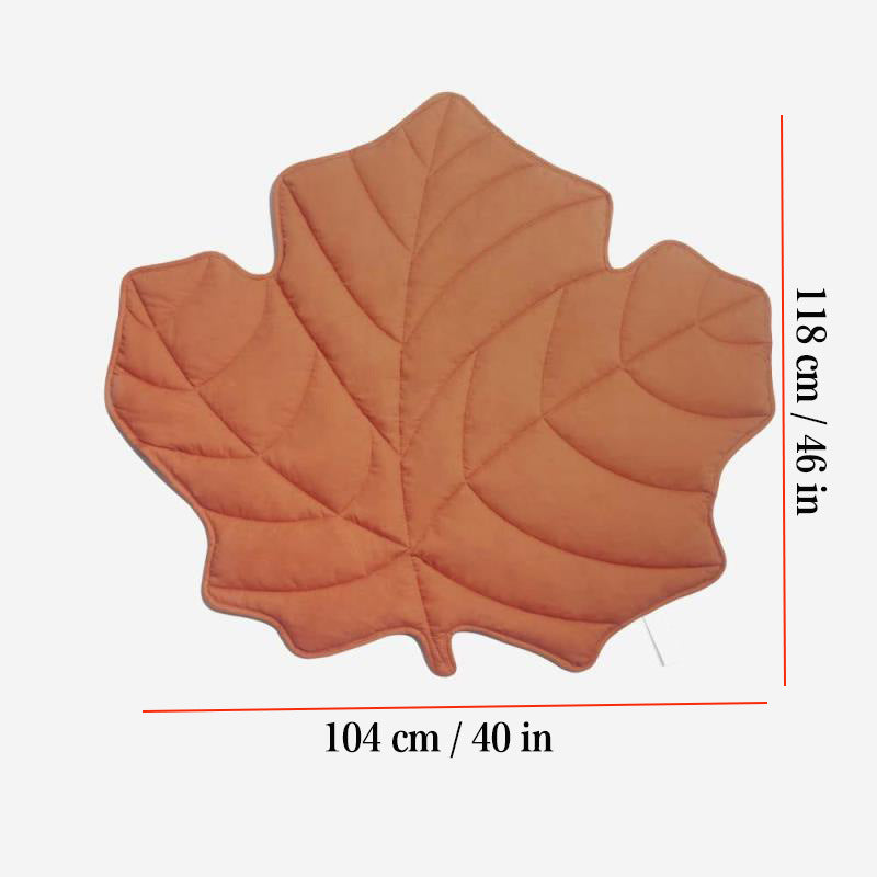 Ginkgo yellow leaf shaped pet mat rug for cats and dogs, photo 8