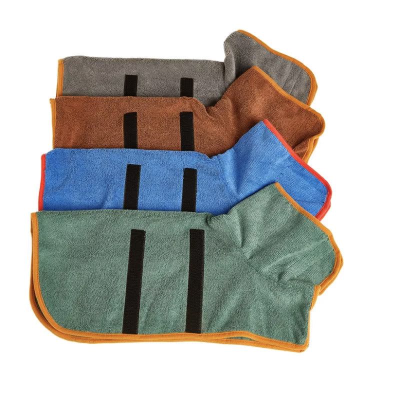 Quick dry dog bathrobe wrap, available in 5 colours, image 5