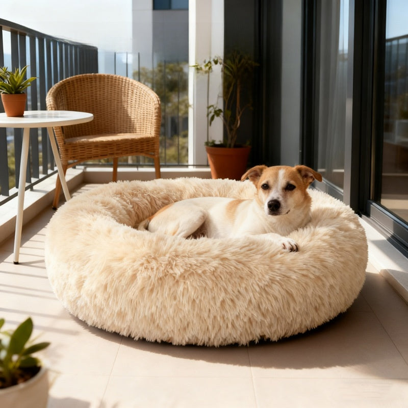 Quilted warm pet bed with cushioned base for cats and small dogs, photo 2