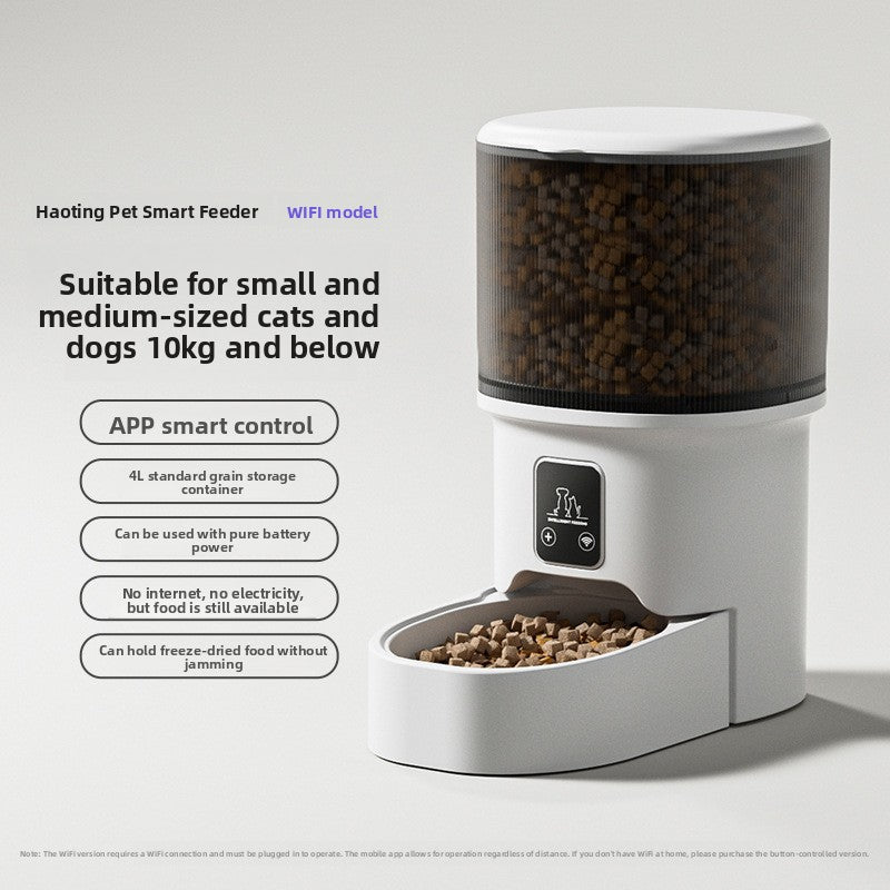 Smart WiFi Automatic Pet Feeder 4L with App Control and Timed Portion Feeding