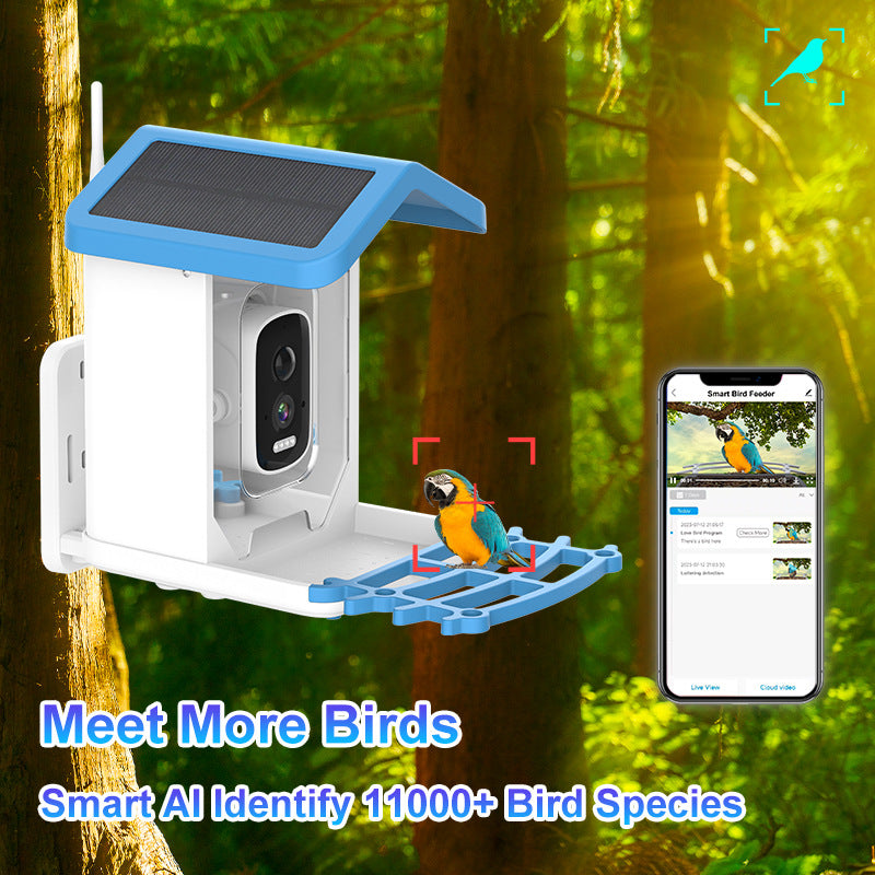 Solar Powered WiFi Bird Feeder with 5MP Camera for Garden Bird Watching