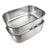 Stainless Steel Open Cat Litter Box, Oval Anti-Splash Tray
