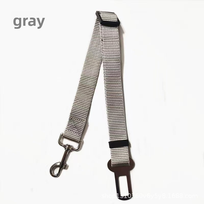 Nylon dog car seat belt lead with swivel clip, ideal for everyday use