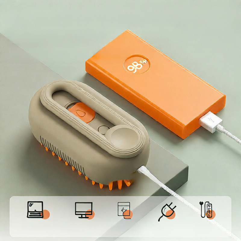 Electric Pet Spray Grooming Brush, Gentle Mist Massage Comb