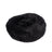 Round velvet cat bed mat for winter in Black, size 40cm